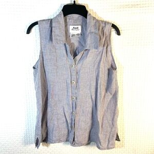 FLAX Women's Blue Sleeveless Top